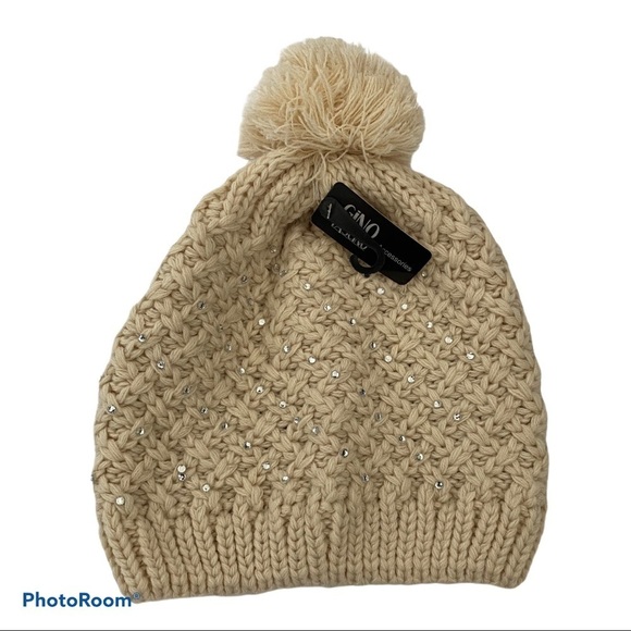 Gino Fascino Accessories Cream beanie hat - Picture 1 of 6